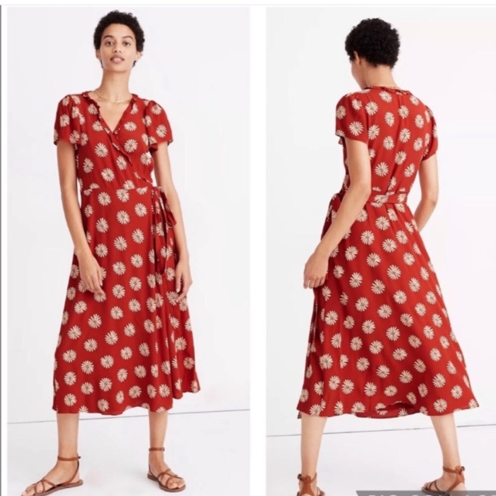Madewell midi wrap dress